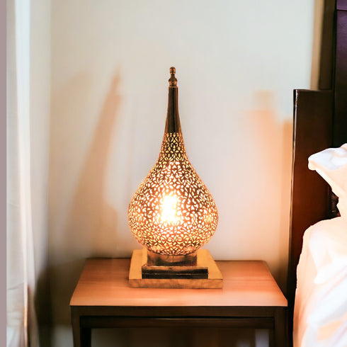 Elegant Moroccan Brass Floor Lamp | Handcrafted Morocco Lamp Fixture (TL 1004)